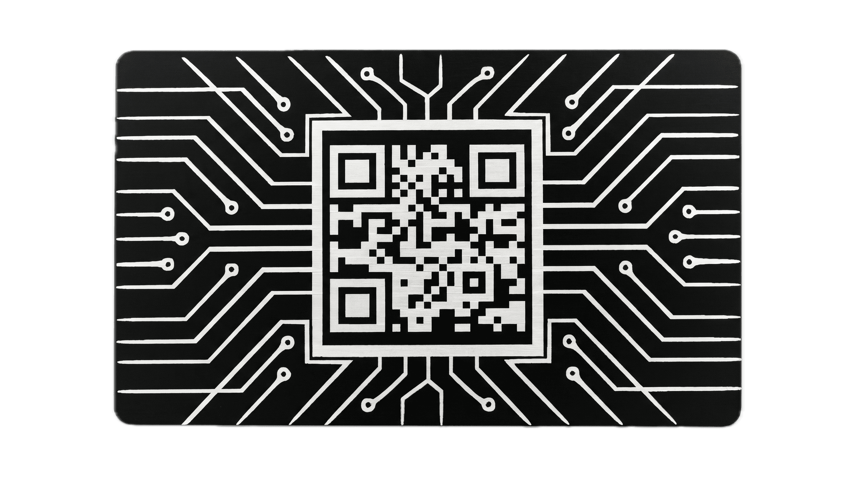 Гръб на метална визитна картичка